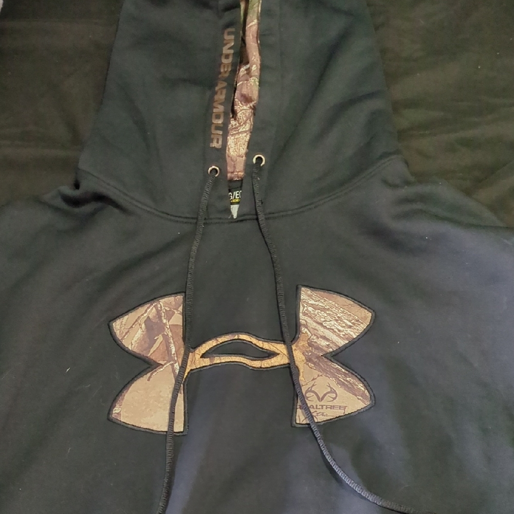 Under Armour Black Hoodie with Brown Camo Logo